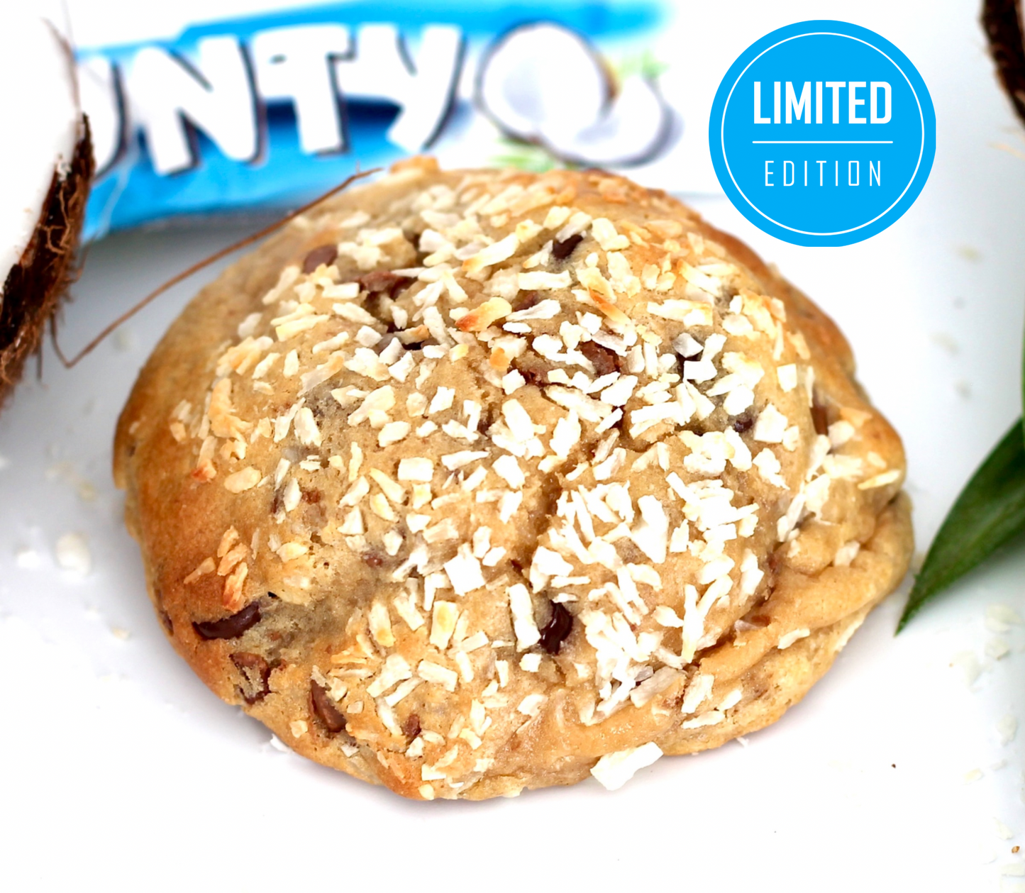Inside The Bounty Hunter – A rich New York style cookie filled with Bounty, coconut
