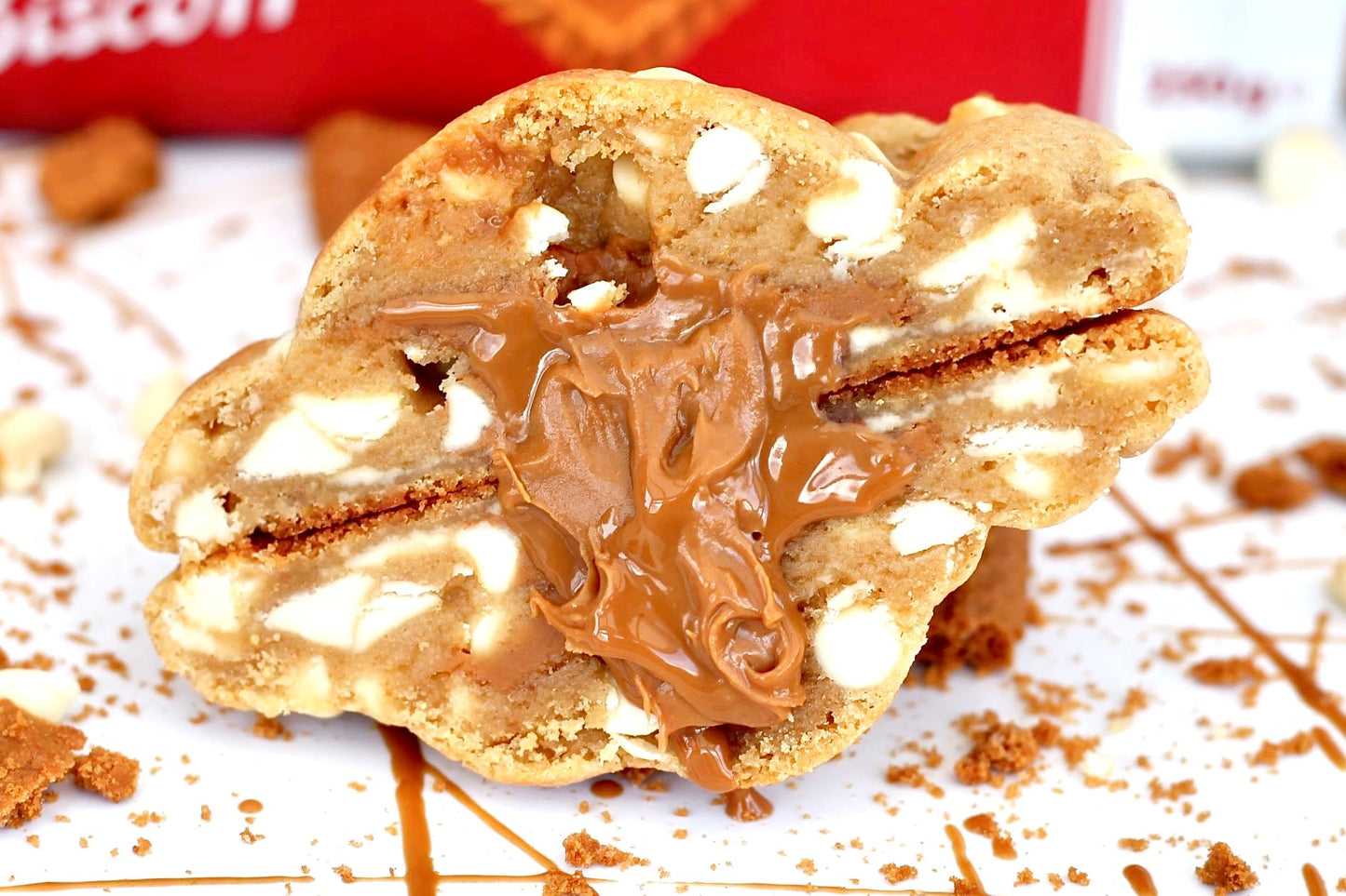 The White Choccy Biscoffy - Dollys Dough New York Style Cookies